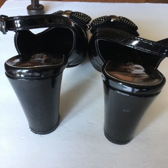 Pierre Dumas Slingback Heels /Studded Bow-5.5M - Picture 4 of 8